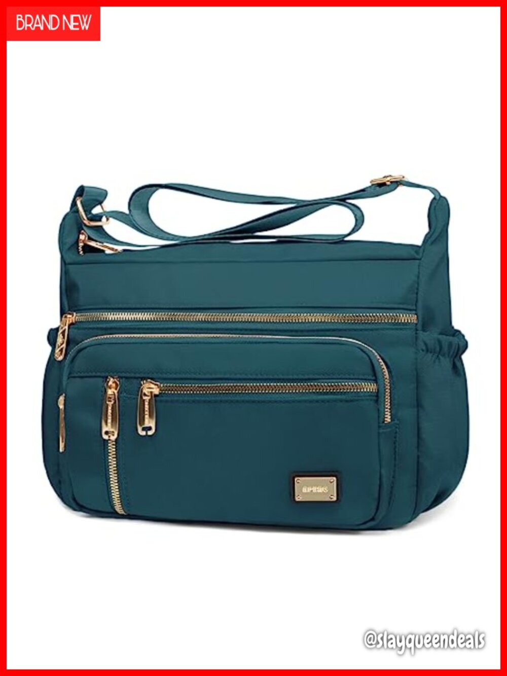 Waterproof Multi-Pocket Crossbody Shoulder Messenger Bag Polyester